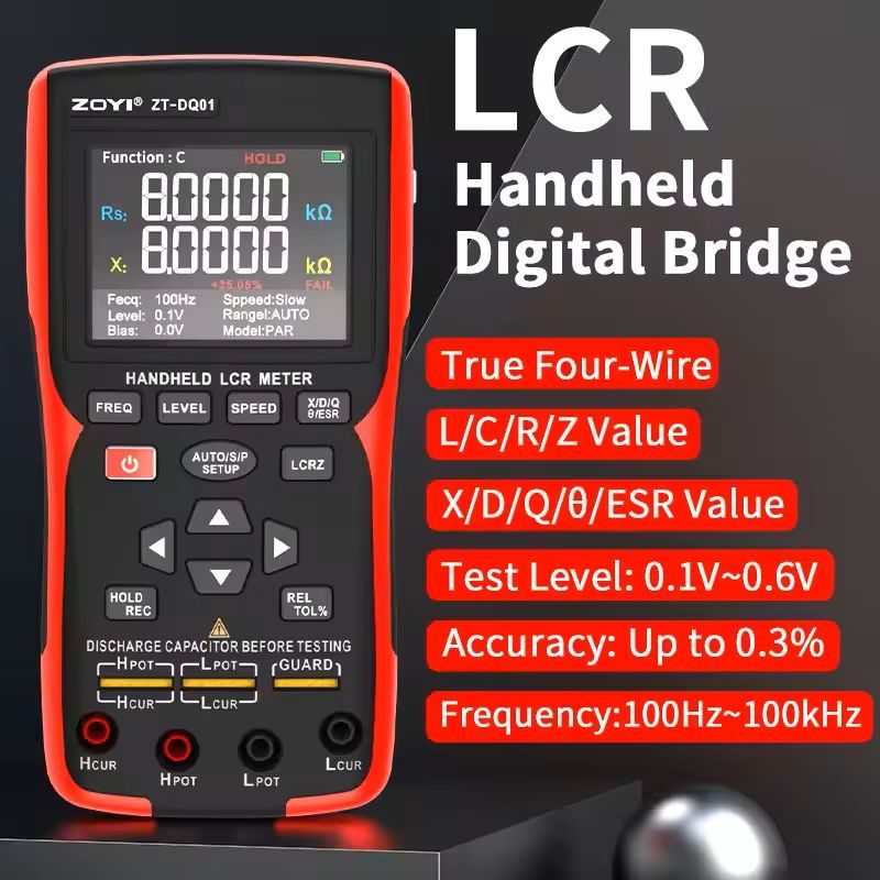 Digital LCR Meter for Resistance Capacitance and Inductance Testing
