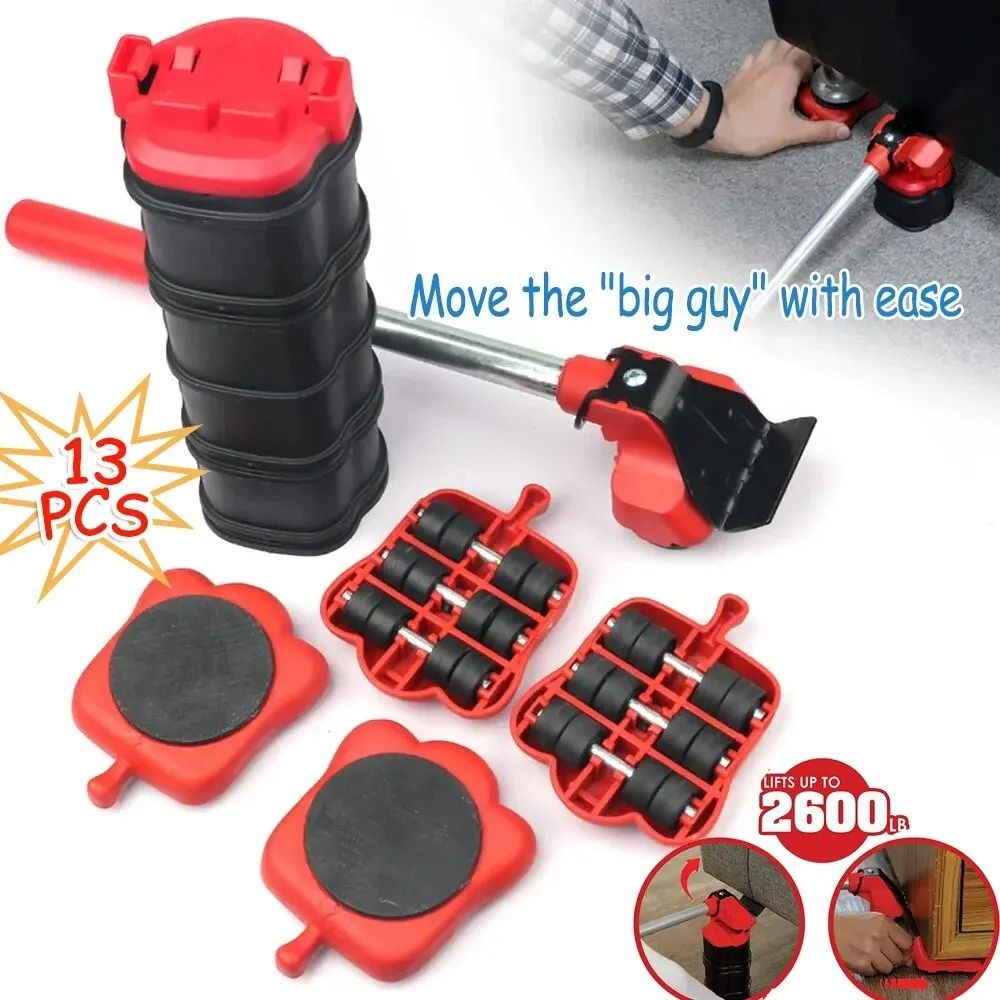 Furniture Moving Roller Set With Lifting Tool For Heavy Appliances