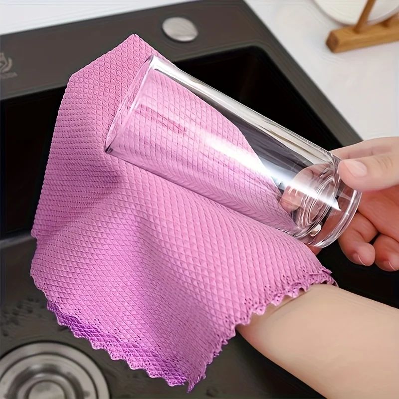 Reusable Microfiber Cleaning Cloths Set – 10/20-Pack Kitchen, Glass & Car Towels