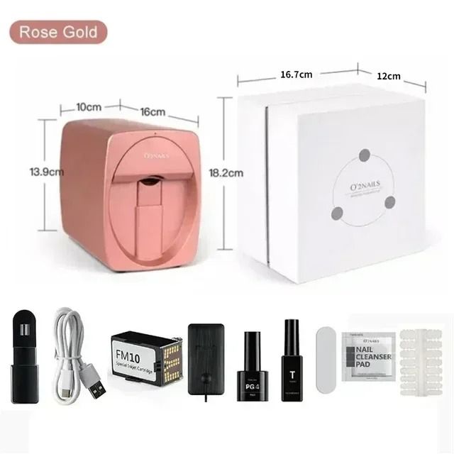 Smart Nail Printer with 3D Wireless Nail Art and Ink Cartridge