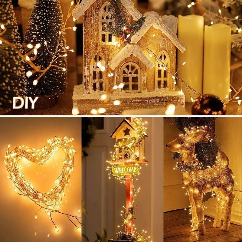 USB Power LED Firecracker String Lights – Remote Controlled Fairy Garland