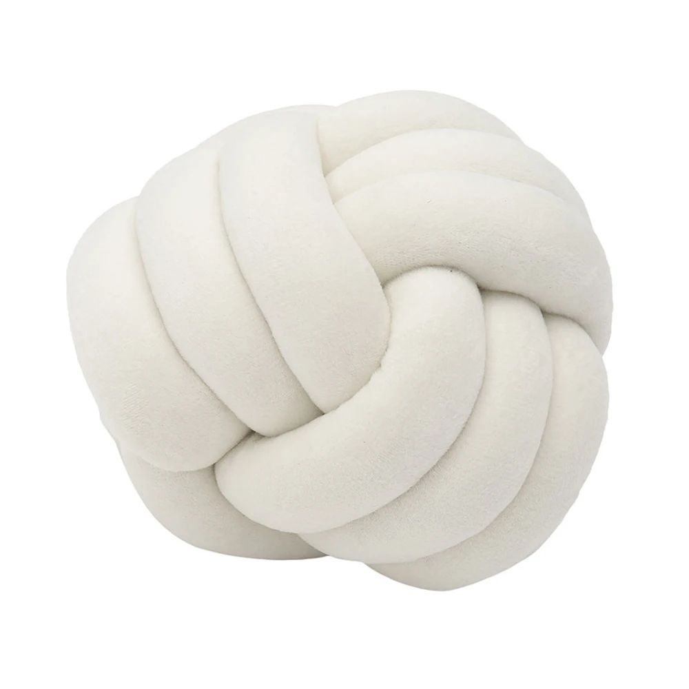 Knotted Plush Ball Throw Pillow