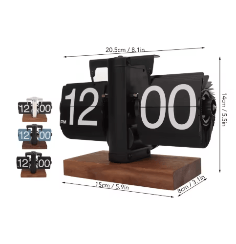 TimeFlip Aesthetic Digital Down Clock with Large Display & Auto Time Adjustment
