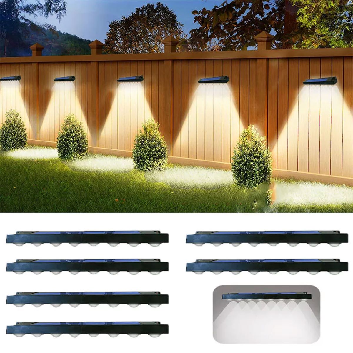 Waterproof Solar Fence Light for Garden Path, Terrace Wall Light