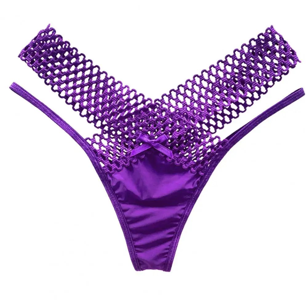 French Strappy Womens Mesh Thong Low Rise Sheer Lingerie