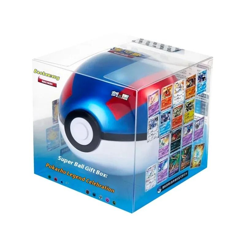 Pokemon Card Gift Box Pokeball Style Premium Trading Card Set