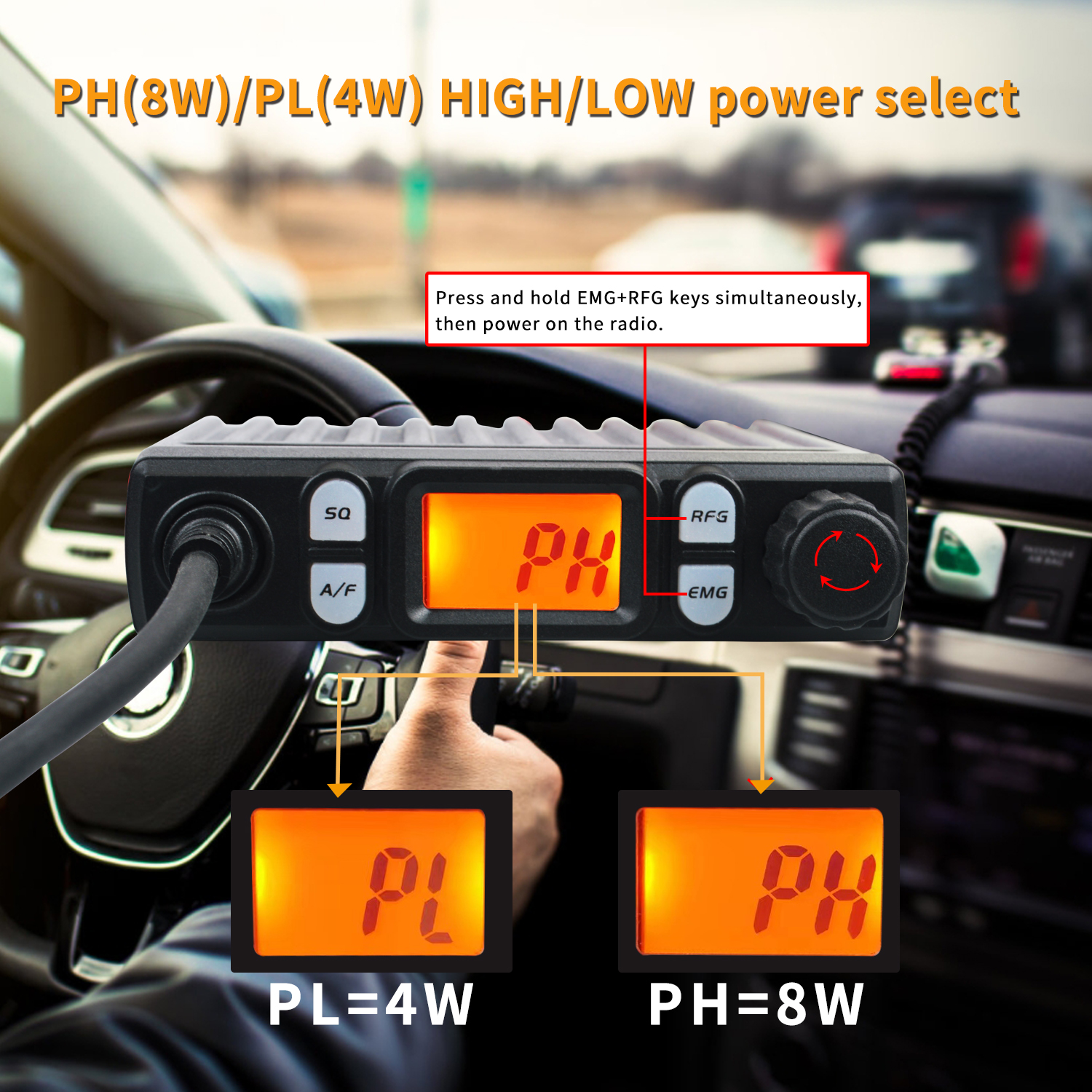 Mini CB Walkie Talkie FM/AM Mobile Radio
