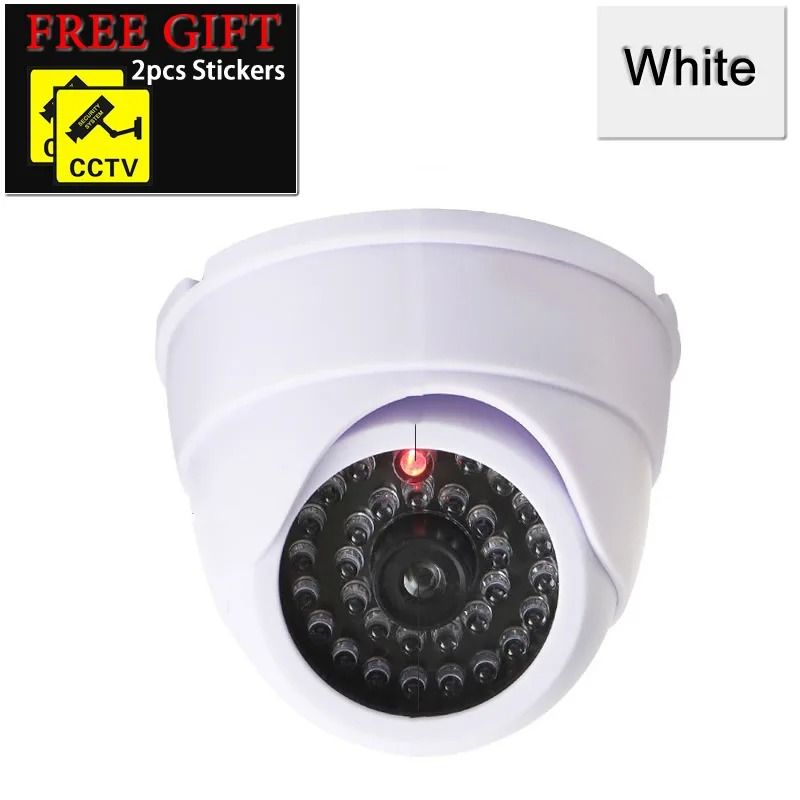 Dummy Dome CCTV Camera with Flashing LED Security Decoy