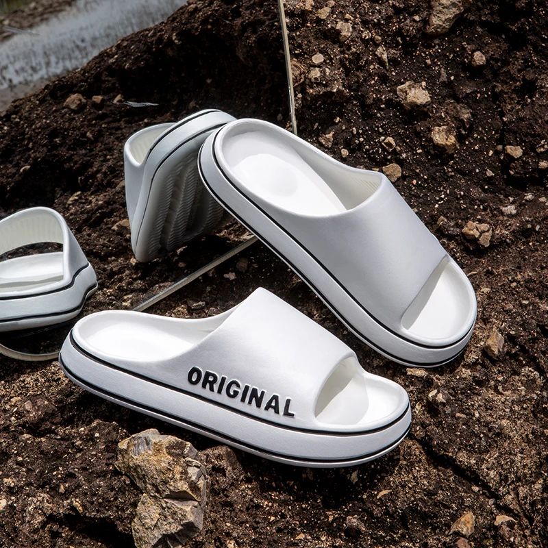 Unisex Letter Print Summer Slide Slippers