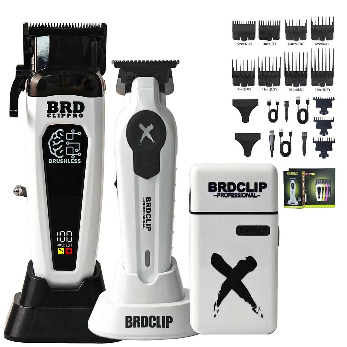 Professional Hair Clipper and Trimmer with Charging Base