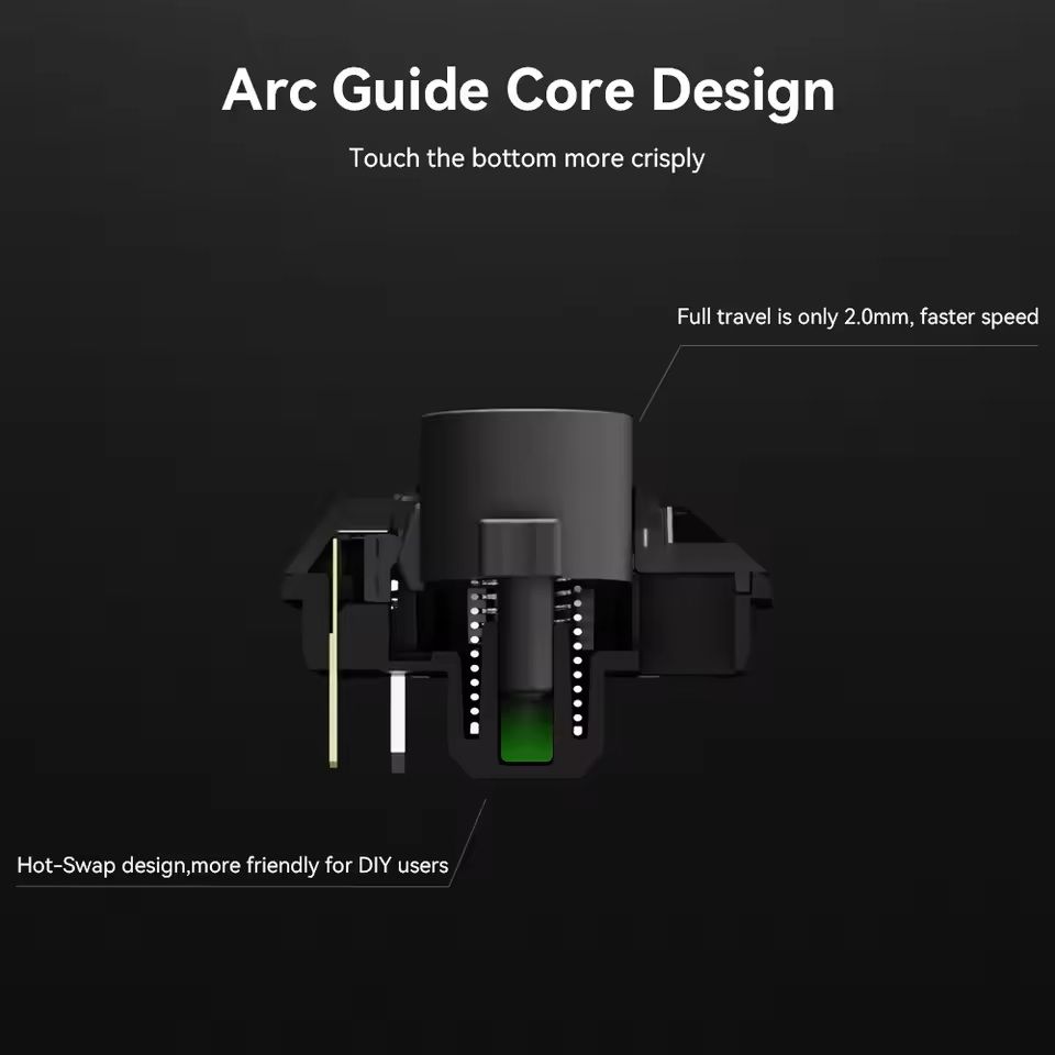 Kailh Low Profile Shadow Hunting Switch – Silent Linear 2.0mm Travel for Hitbox & Mechanical Keyboards
