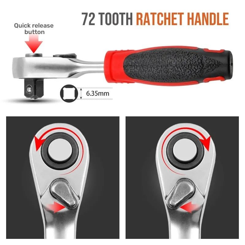 Mini 1 4 Inch Ratchet Wrench Double Ended Quick Socket Wrench Set