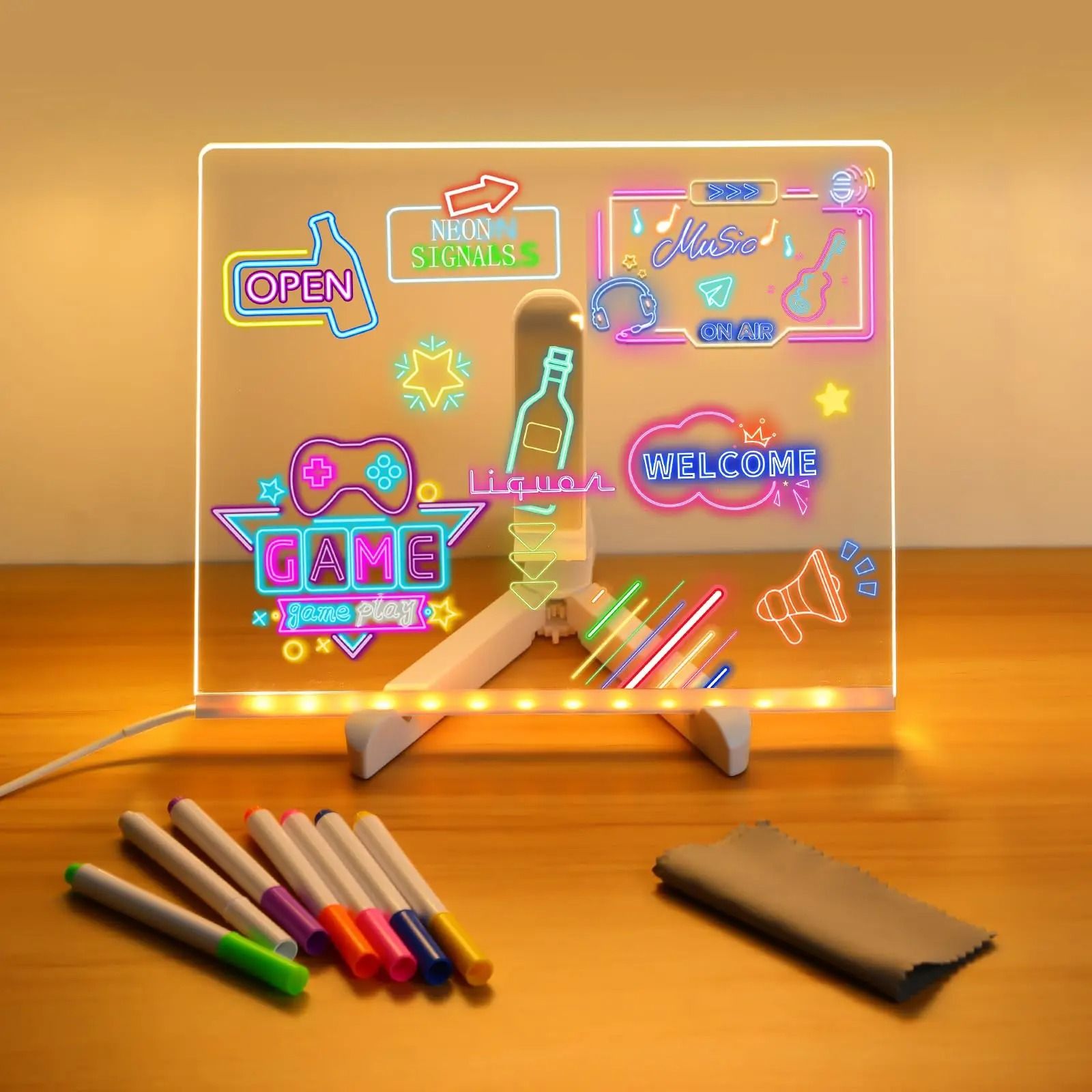 DIY Acrylic LED Glowing Message and Drawing Board