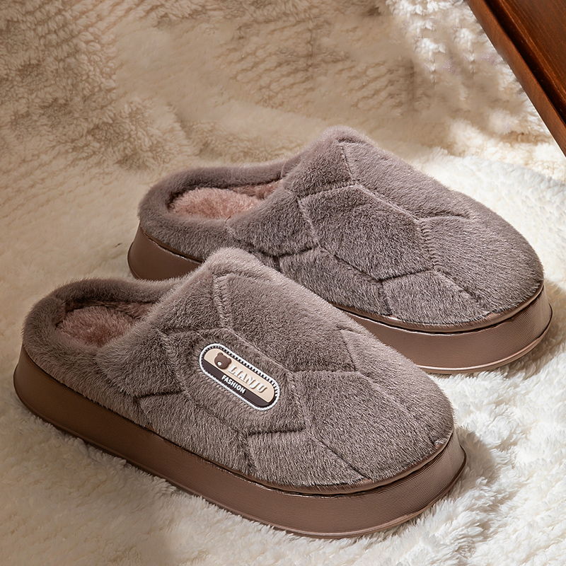 Non-slip Trend Winter Indoor Flip Flops, Warm Slippers for Men and Women, Soft Casual Home Slides