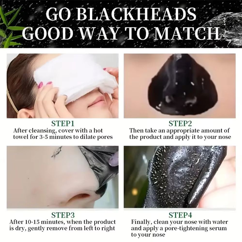 Bamboo Charcoal Deep Cleansing Face Mask – Blackhead Removal & Exfoliating Treatment