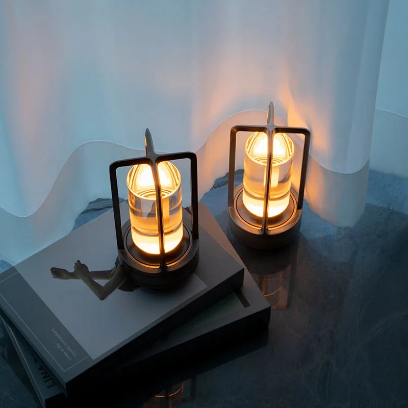 Rechargeable LED Crystal Touch Table Lamp with Aluminum Alloy Base