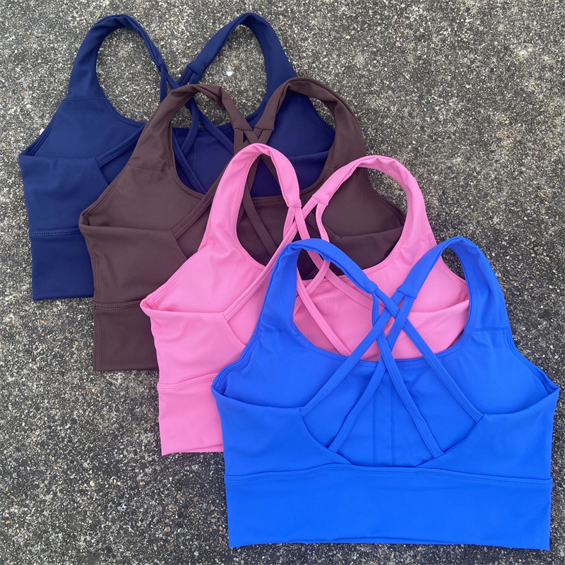 Yoga Vest Women, Cross Straps Sports Bra Gym, High Impact Fitness Bralette, Push Up Running Underwear