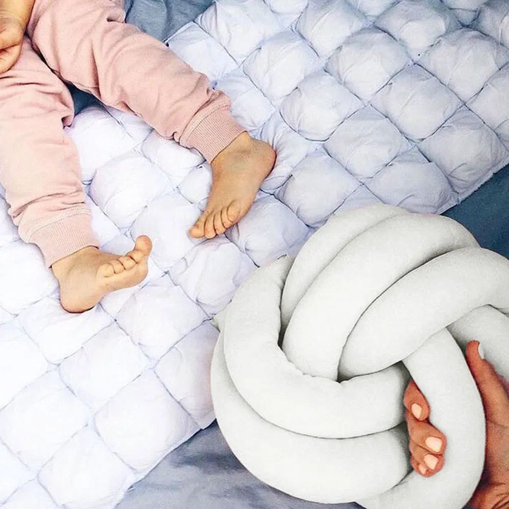 Knotted Plush Ball Throw Pillow