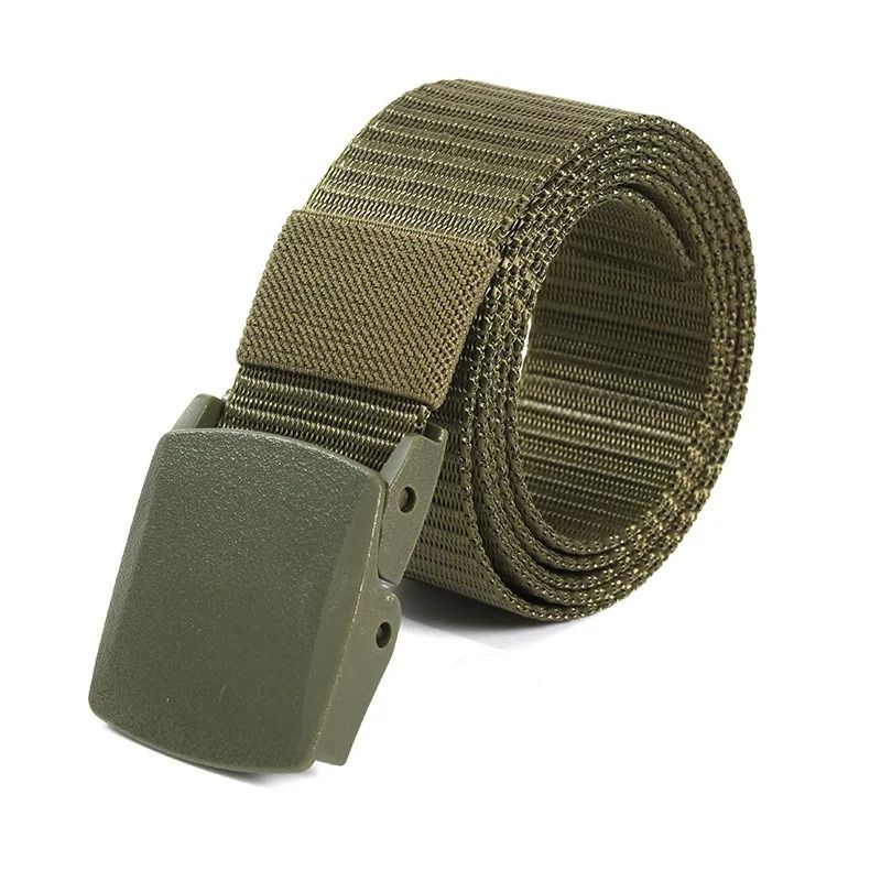Nylon Tactical Belt with Plastic Buckle Lightweight Metal Free Canvas Belt