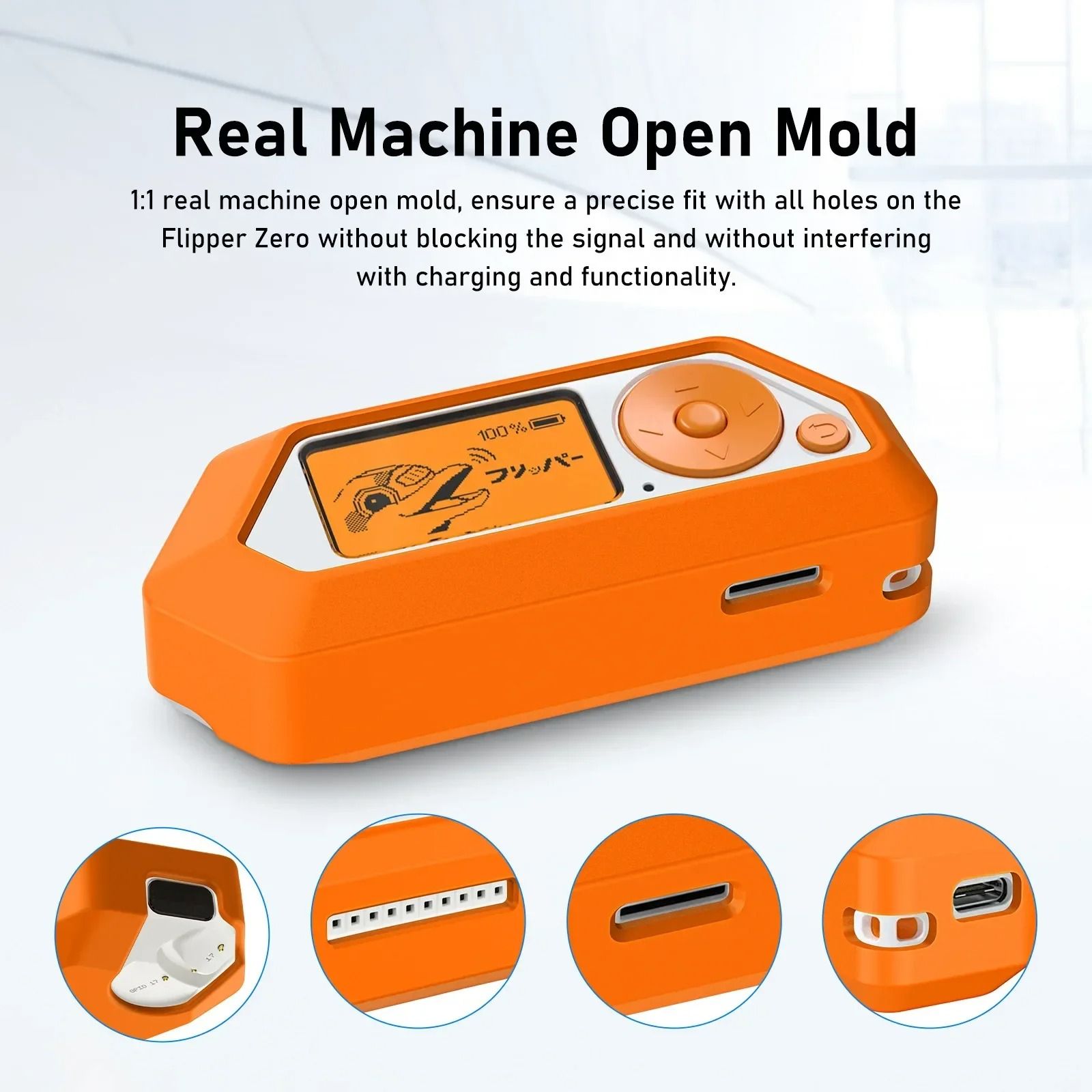 Protective Case Set for Flipper Zero Silicone Hard Case and Screen Protector
