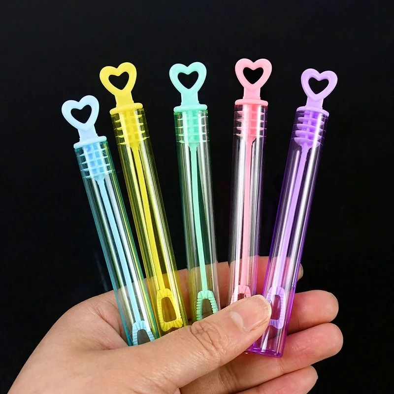 10-Piece Heart Wand Bubble Soap Tubes
