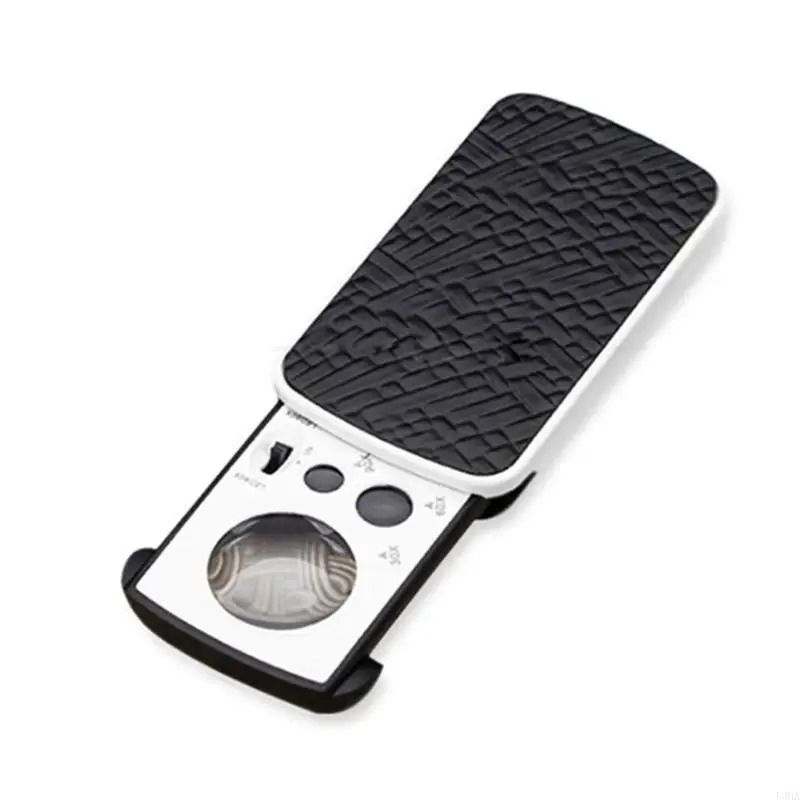 Portable Jewelry Loupe Magnifier with LED Light 30X 60X 90X Mini Viewer