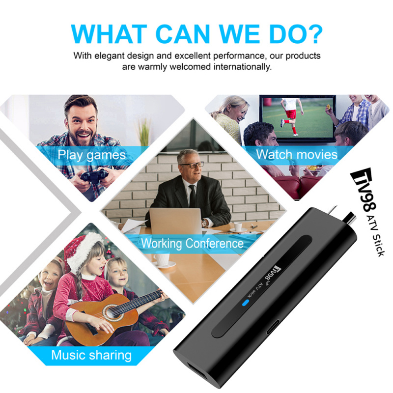 TV98 8K Android TV Stick with Dual WiFi6 and Voice Remote Streaming Player