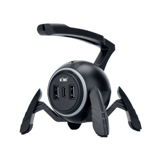 RGB Mouse Cord Holder with USB & Type-C Ports – Anti-Winding Gaming Mouse Bungee