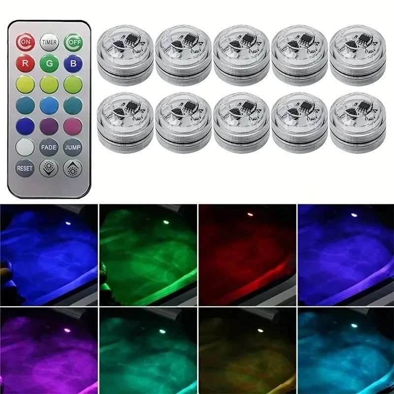 Wireless Adhesive LED Interior Ambient Light for Car and Bicycle
