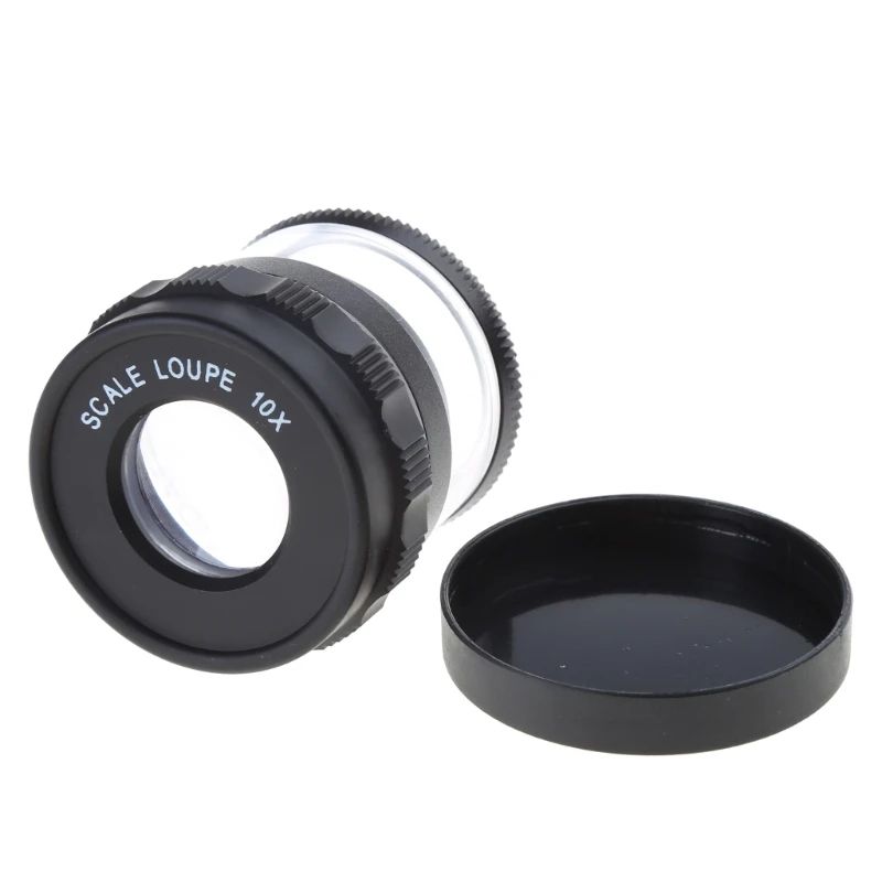 10X Handheld Magnifying Loupe with Scale