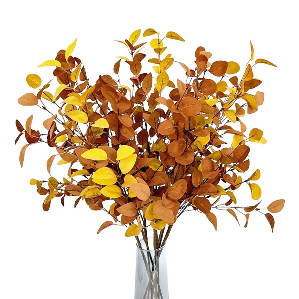 Autumn Eucalyptus Artificial Branch Set - Realistic fall home decor Stems for Tables & Walls