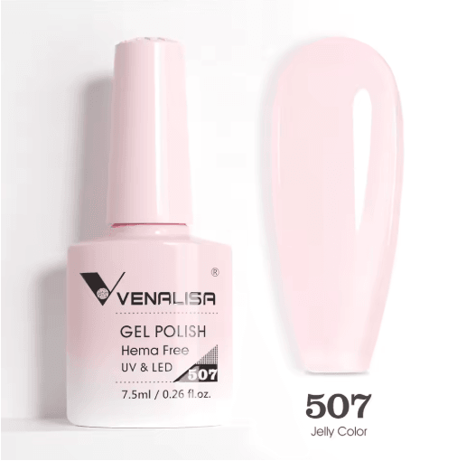 Venalisa HEMA and TPO Free Glitter Gel Nail Polish Jelly Pink Nude Collection