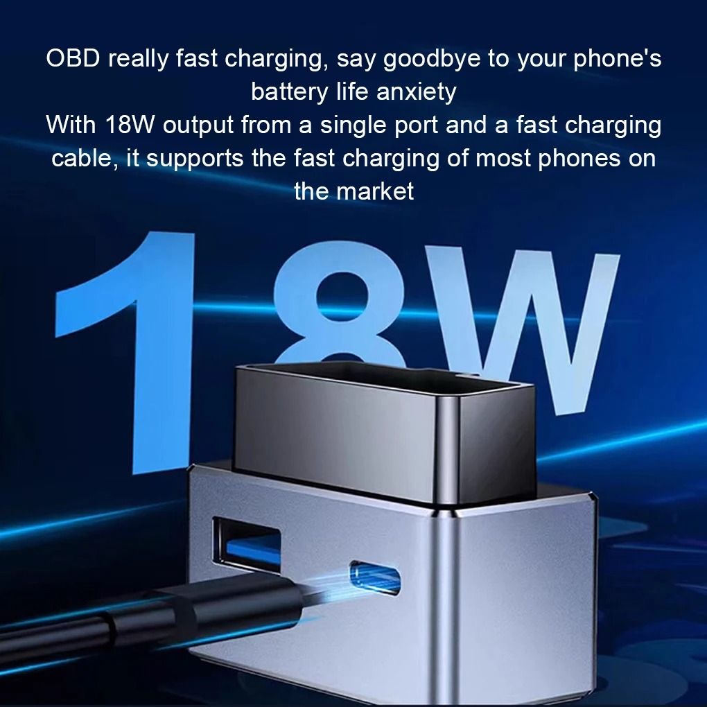 OBD Charging Splitter Adapter with USB Type C Port for Tesla Model 3 and Model Y