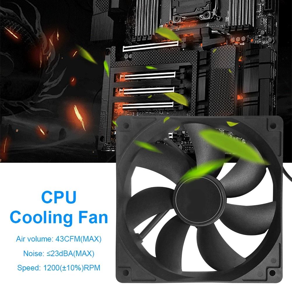 120mm High Speed PC Case Fan Quiet CPU Cooling Fan with Large Airflow