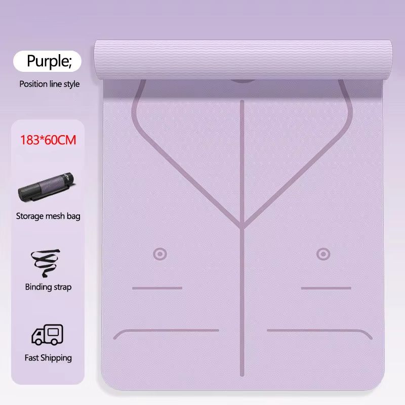 EcoGrip 6mm TPE Yoga Mat – Cushioned Non Slip Exercise Mat 183 x 60 cm