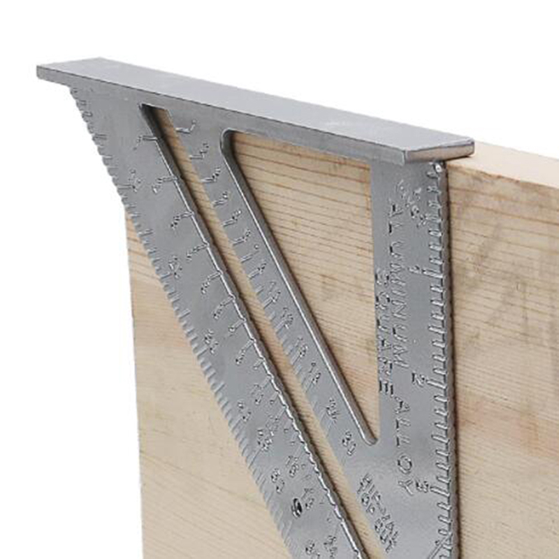Triangle Ruler, Aluminium Alloy Try Square, Carpenter Set Square, Angle Woodworking Tools, Triangular Metric Measurement