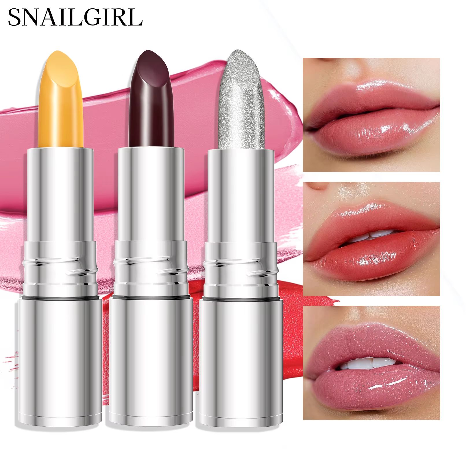 Temperature Color Changing Lipstick Glitter Waterproof Lip Tint Velvet Matte Lip Color