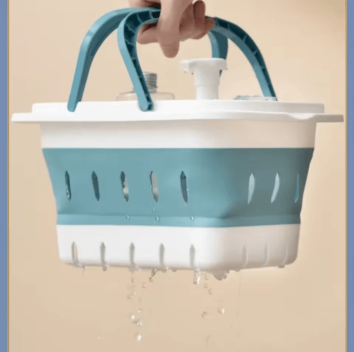 Collapsible Oval Laundry Basket with Handles Space Saving Washing Tub