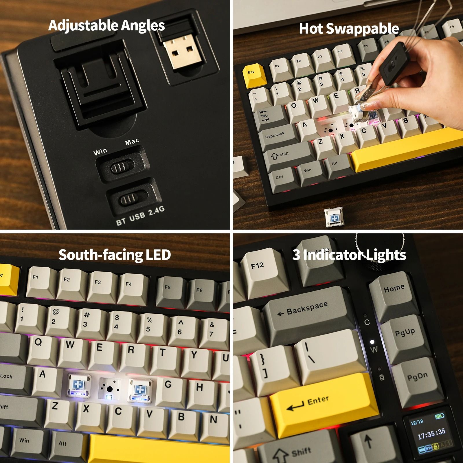 Premium Wireless Mechanical Keyboard with TFT Display