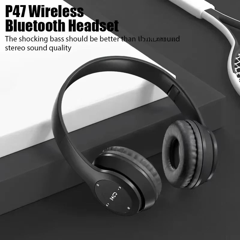 Wireless Bluetooth 5.3 Over Ear Headphones with HIFI Stereo and Microphone