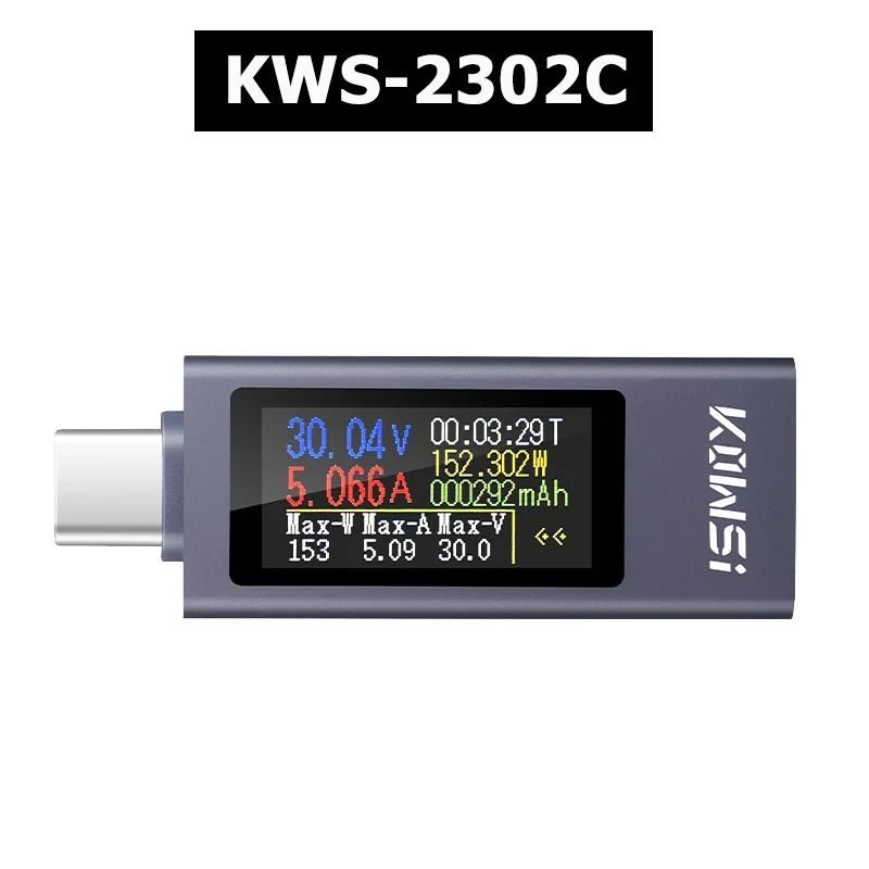 Type C Digital Power Meter DC Voltage Ammeter Charger Capacity Tester