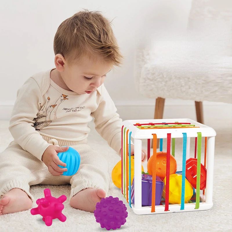 Montessori Rainbow Sensory Grasping Toy for Babies 0–12 Months Early Learning Rattle