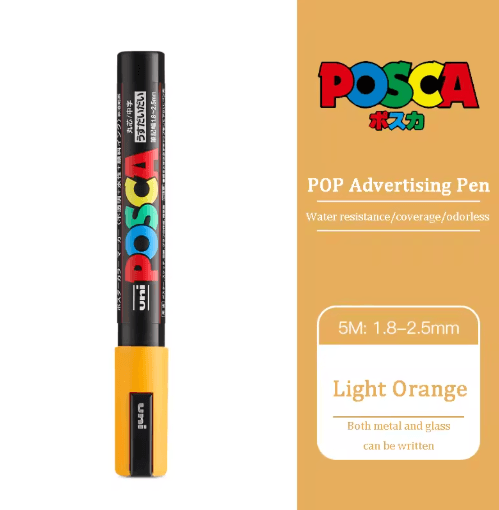 Uni POSCA Acrylic Marker Set PC-5M – Multi-Surface Paint Pens (29 Colors)