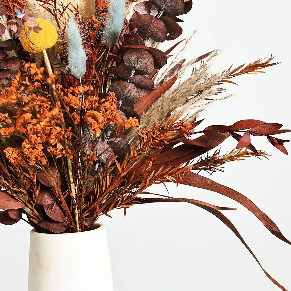 Preserved Eucalyptus & Pampas Bouquet Set – Boho Dried Flower Decor for Weddings & Home Styling