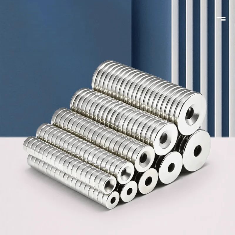 N52 Neodymium Countersunk Magnet 30mm Heavy-Duty Mounting Discs (10-Pack)
