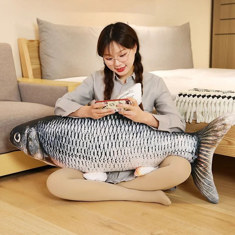 Realistic Grassfish Plush Pillow - 16
