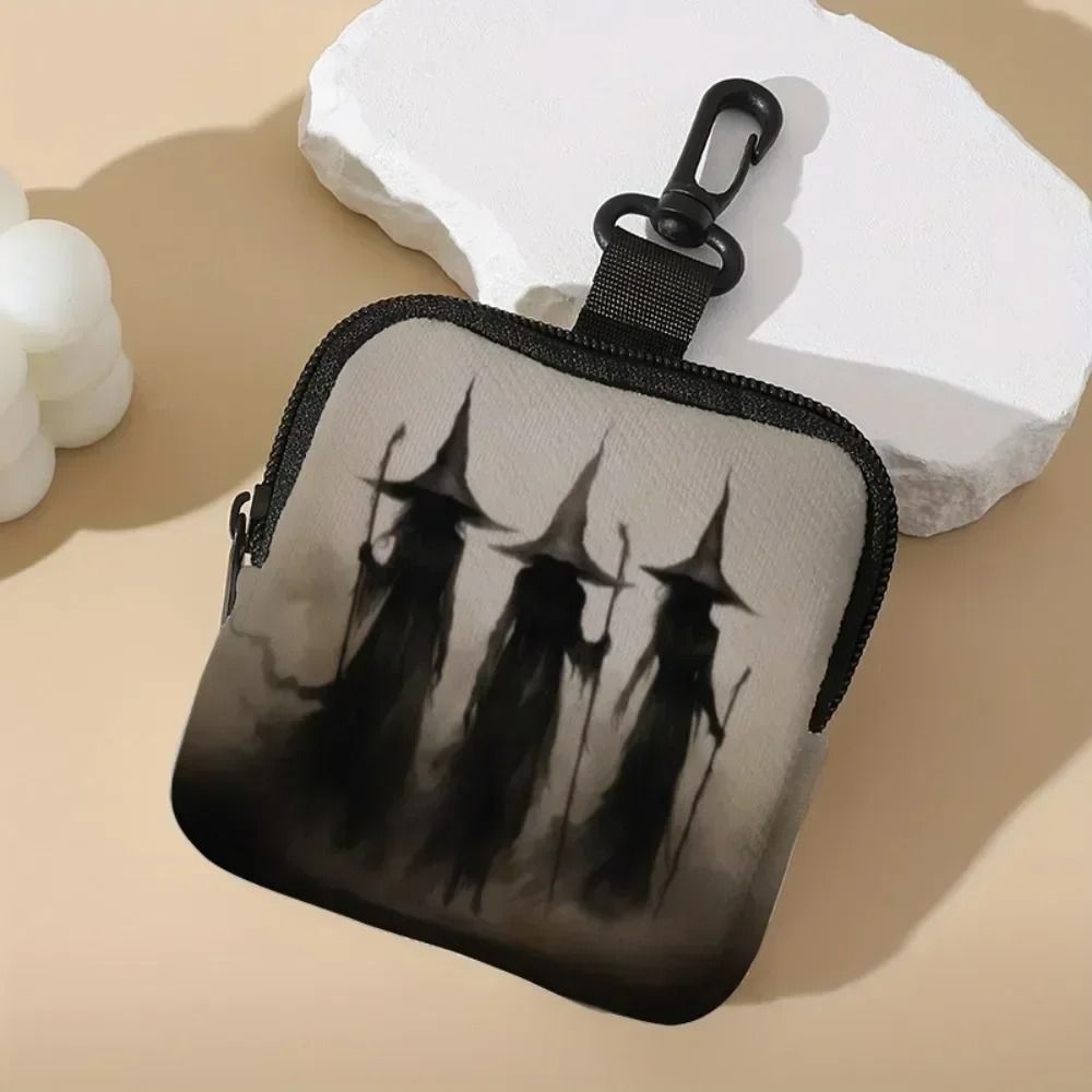 Cat Print Mini Coin Purse – Waterproof Artificial Leather Earphone & Card Bag