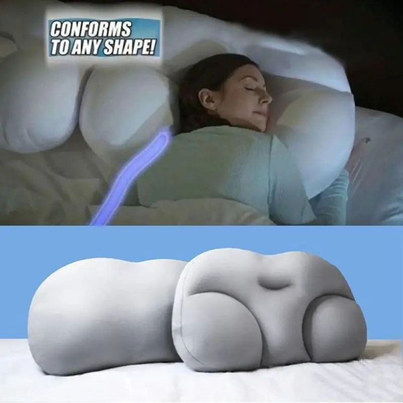 All-Round Egg Shaped Cloud Memory Foam Pillow – 3D Ergonomic Cooling Bed & Nursing Pillow