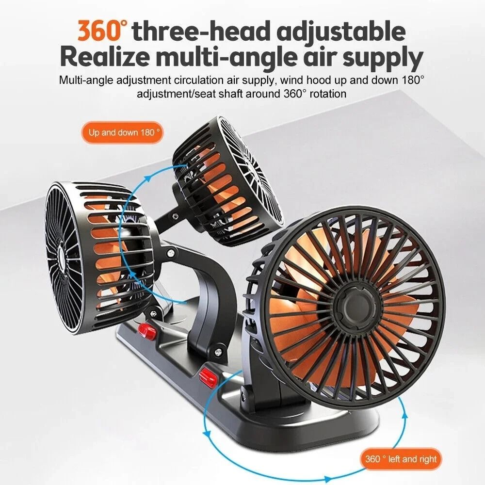 Why Choose Our Car Fan Adjustable Triple Head Electric Dashboard Fan USB 12V 24V