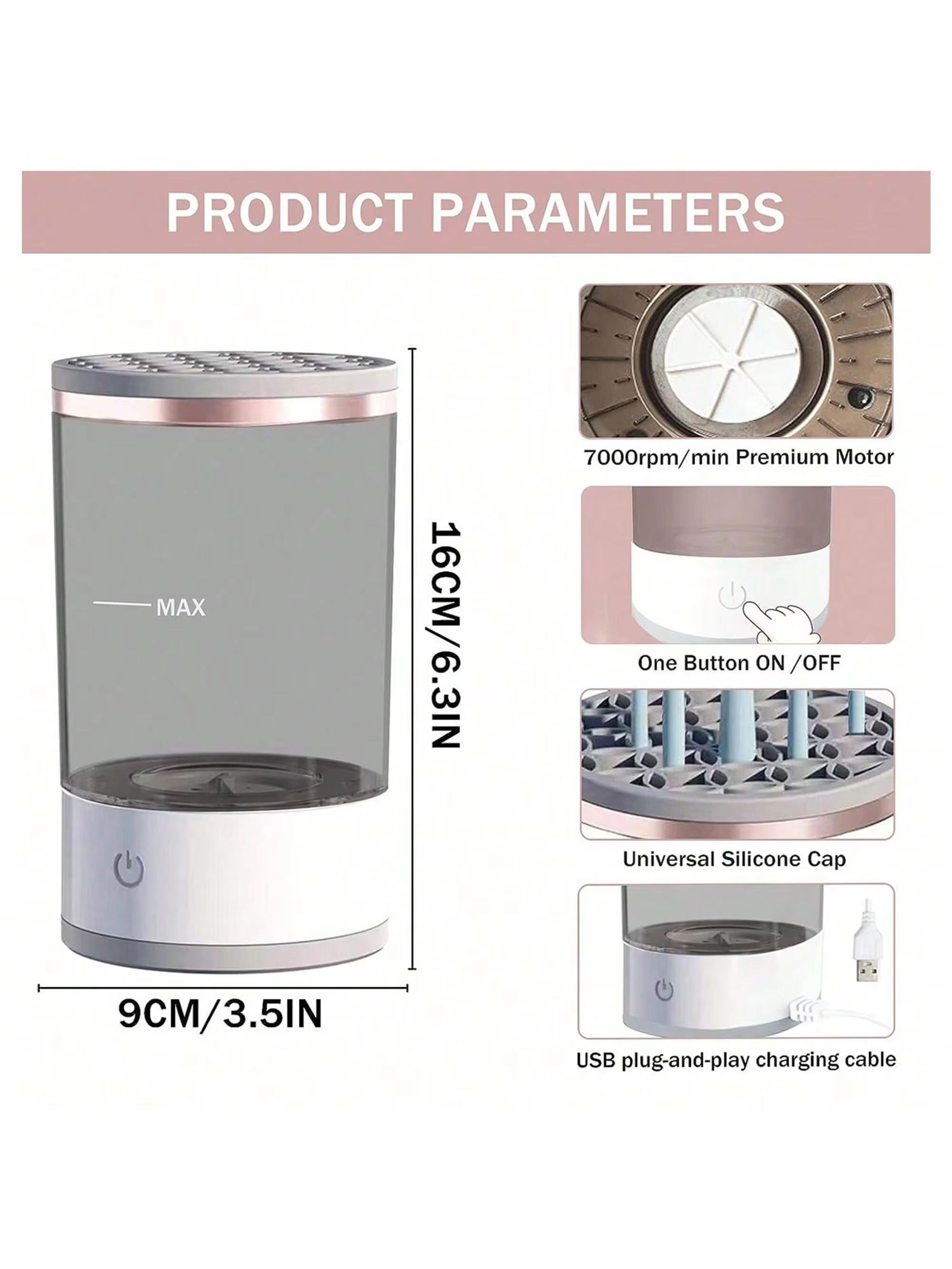 SpinClean Electric Makeup Brush Cleaner Machine – Automatic Brush Washer & Dryer